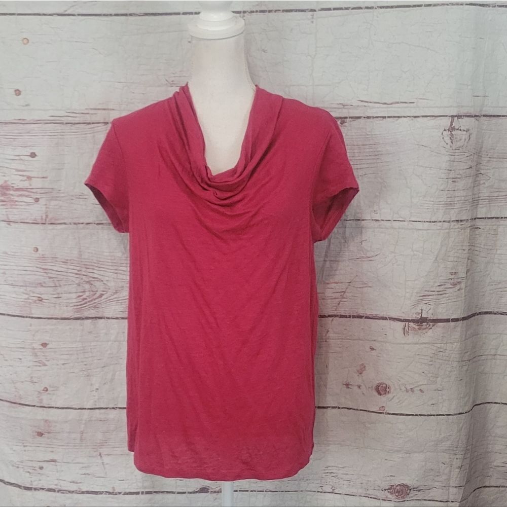 Sundance Draped Front Linen Top Size Small